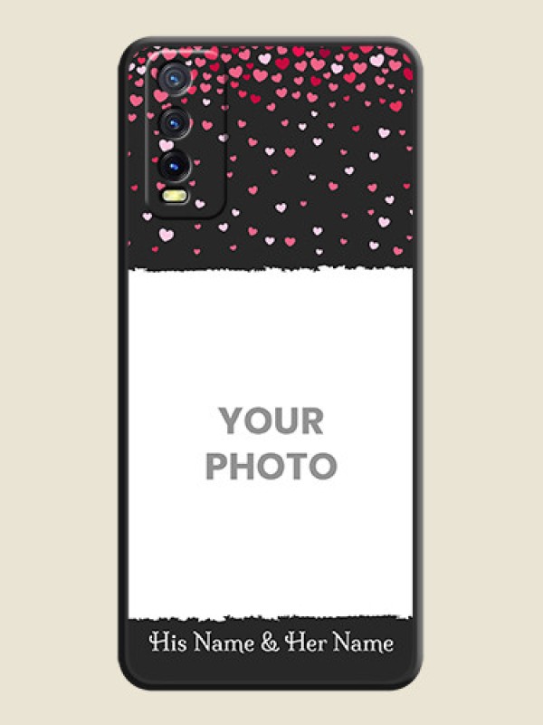 Custom Fall in Love with Your Partner  on Photo on Space Black Soft Matte Phone Cover - Vivo Y20T - alternate view