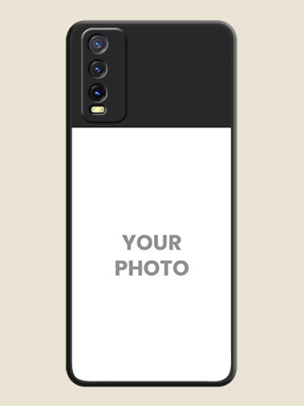 Custom Image Upload With Space Black Color On Custom Soft Matte Mobile Back Cover - Vivo Y20T - alternate view