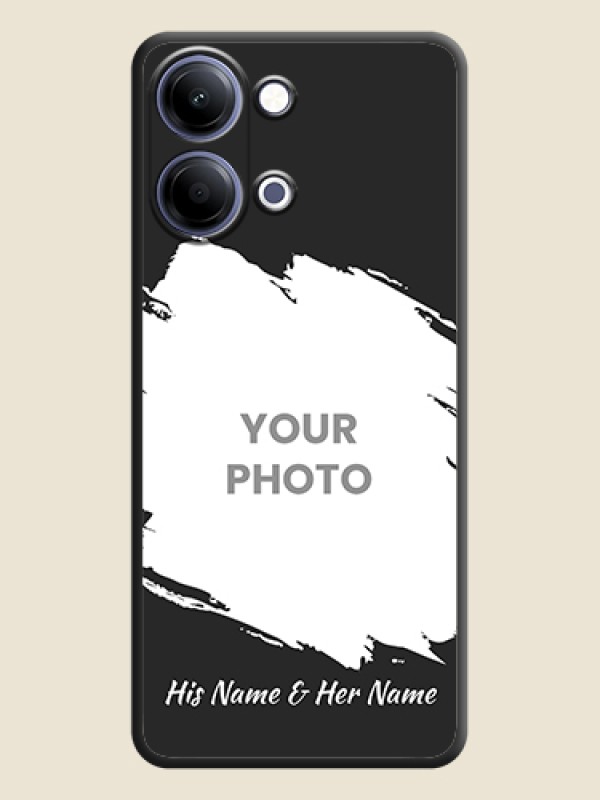 Custom Grunge Brush Strokes on Photo On Space Black Custom Soft Matte Mobile Back Cover - Vivo Y21 5G - alternate view