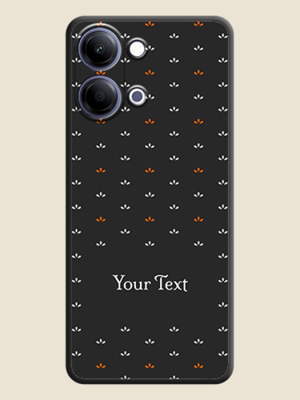 Custom Simple Pattern With Custom Text On Space Black Custom Soft Matte Mobile Back Cover - Vivo Y21 5G - alternate view