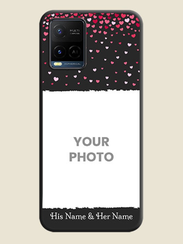 Custom Fall in Love with Your Partner  on Photo on Space Black Soft Matte Phone Cover - Vivo Y21 - alternate view