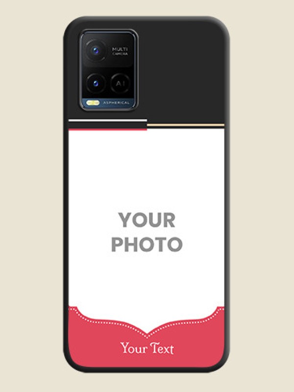 Custom Classic Plain Design with Name on Photo on Space Black Soft Matte Phone Cover - Vivo Y21 - alternate view
