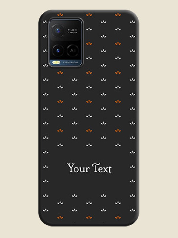 Custom Simple Pattern With Custom Text On Space Black Personalized Soft Matte Phone Covers -Vivo Y21 - alternate view