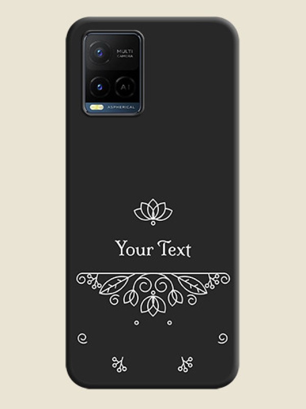 Custom Lotus Garden Custom Text On Space Black Personalized Soft Matte Phone Covers -Vivo Y21 - alternate view