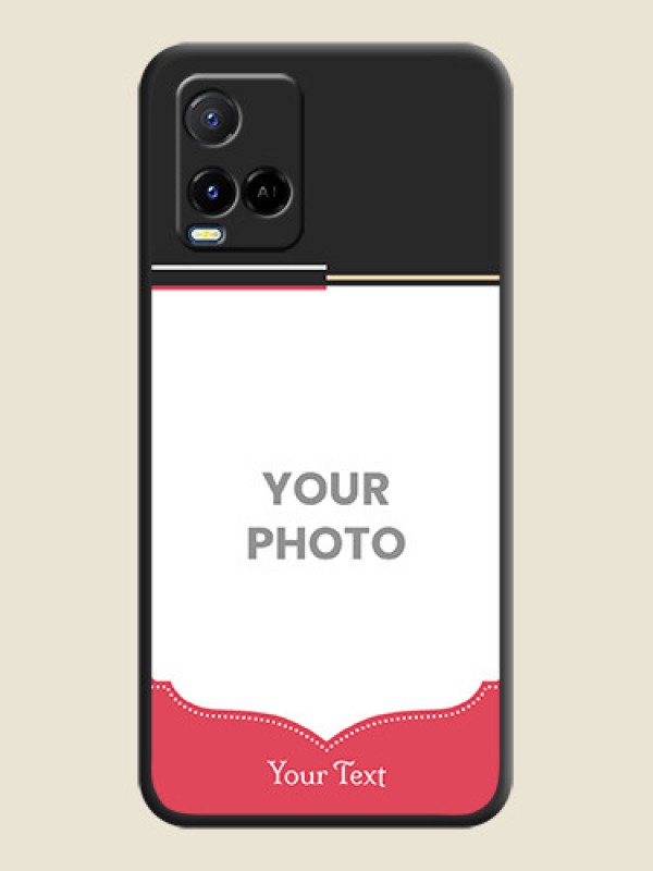 Custom Classic Plain Design with Name on Photo on Space Black Soft Matte Phone Cover - Vivo Y21A - alternate view