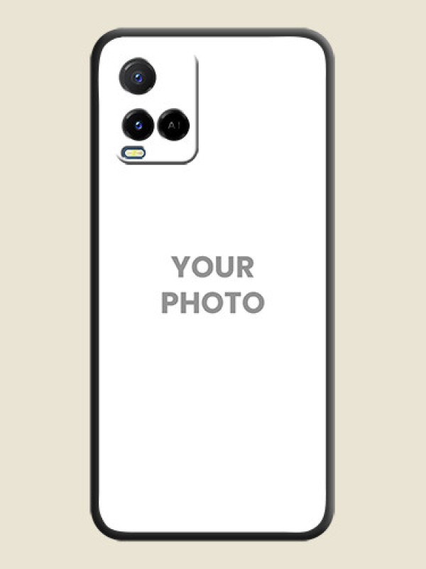 Custom Full Single Pic Upload On Space Black Personalized Soft Matte Phone Covers -Vivo Y21A - alternate view
