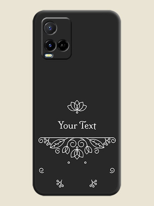 Custom Lotus Garden Custom Text On Space Black Personalized Soft Matte Phone Covers -Vivo Y21A - alternate view