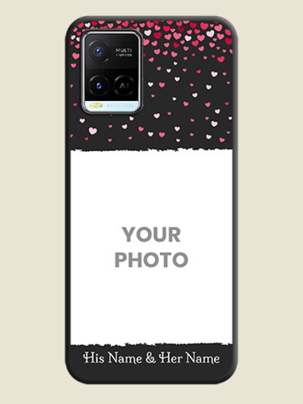 Custom Fall in Love with Your Partner  on Photo on Space Black Soft Matte Phone Cover - Vivo Y21e - alternate view