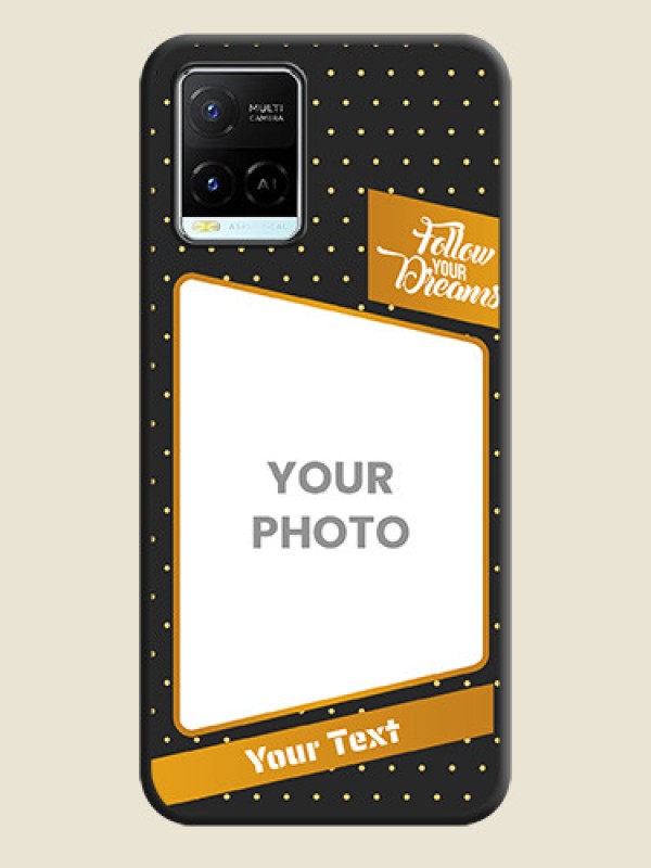 Custom Follow Your Dreams with White Dots on Space Black Custom Soft Matte Phone Cases - Vivo Y21e - alternate view