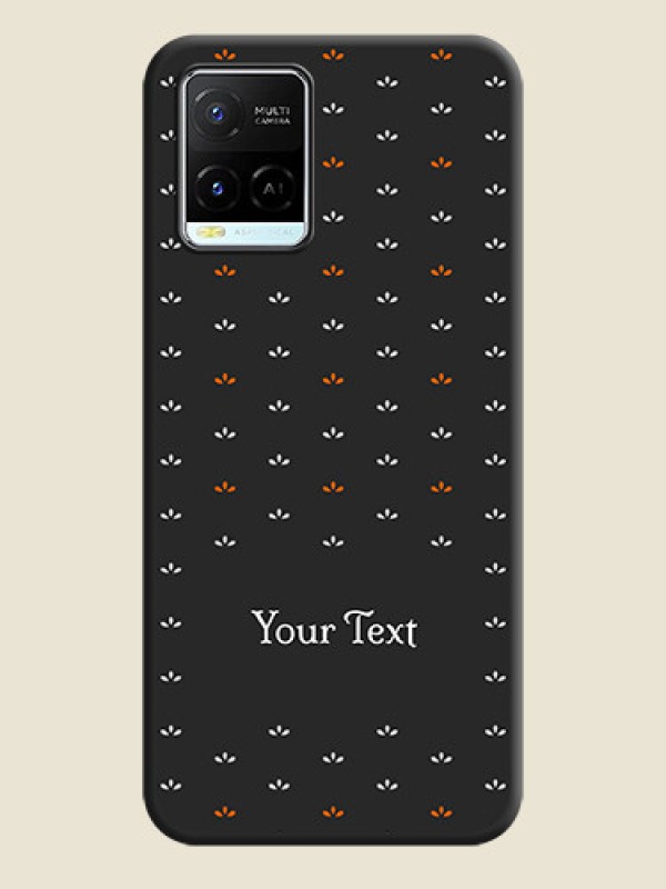 Custom Simple Pattern With Custom Text On Space Black Personalized Soft Matte Phone Covers -Vivo Y21E - alternate view