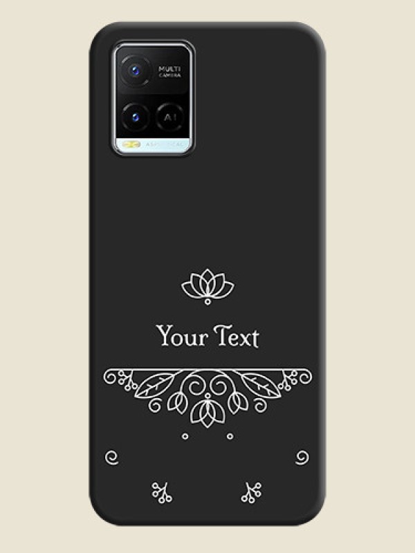 Custom Lotus Garden Custom Text On Space Black Personalized Soft Matte Phone Covers -Vivo Y21E - alternate view