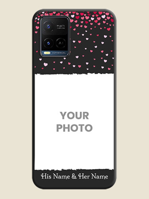 Custom Fall in Love with Your Partner  on Photo on Space Black Soft Matte Phone Cover - Vivo Y21G - alternate view