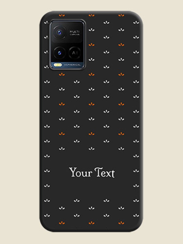 Custom Simple Pattern With Custom Text On Space Black Personalized Soft Matte Phone Covers -Vivo Y21G - alternate view