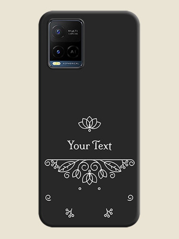 Custom Lotus Garden Custom Text On Space Black Personalized Soft Matte Phone Covers -Vivo Y21G - alternate view