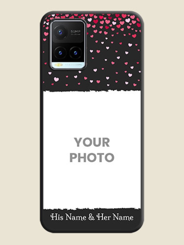 Custom Fall in Love with Your Partner on Photo on Space Black Soft Matte Phone Cover - Vivo Y21T - alternate view