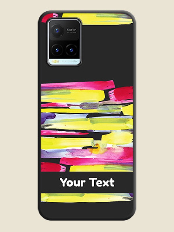 Custom Brush Coloured on Space Black Personalized Soft Matte Phone Covers - Vivo Y21T - alternate view