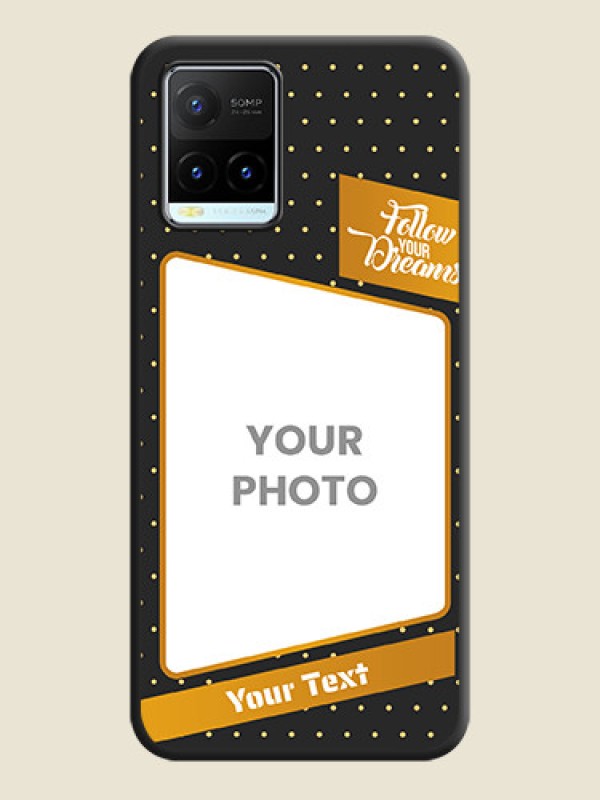 Custom Follow Your Dreams with White Dots on Space Black Custom Soft Matte Phone Cases - Vivo Y21T - alternate view