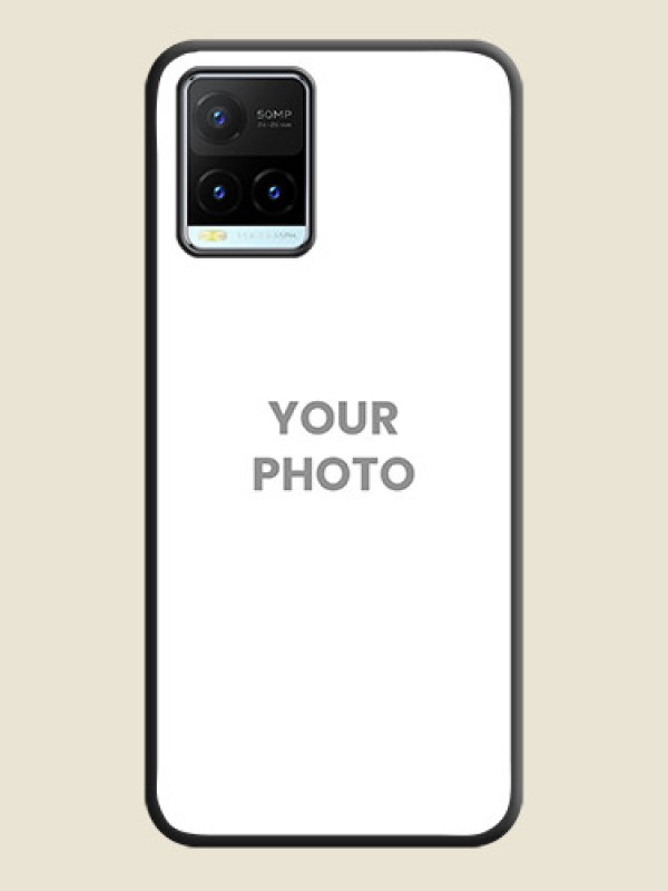 Custom Full Single Pic Upload On Space Black Personalized Soft Matte Phone Covers -Vivo Y21T - alternate view
