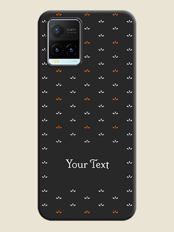 Custom Simple Pattern With Custom Text On Space Black Personalized Soft Matte Phone Covers -Vivo Y21T - alternate view