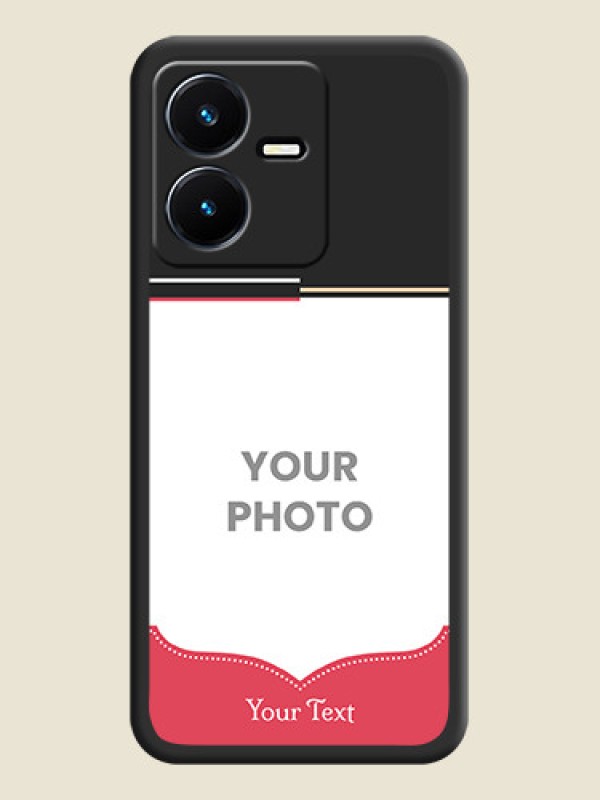 Custom Classic Plain Design with Name on Photo on Space Black Soft Matte Phone Cover - Vivo Y22 - alternate view