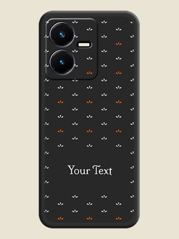 Custom Simple Pattern With Custom Text On Space Black Personalized Soft Matte Phone Covers -Vivo Y22 - alternate view