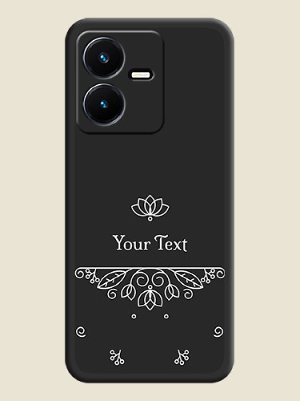 Custom Lotus Garden Custom Text On Space Black Personalized Soft Matte Phone Covers -Vivo Y22 - alternate view