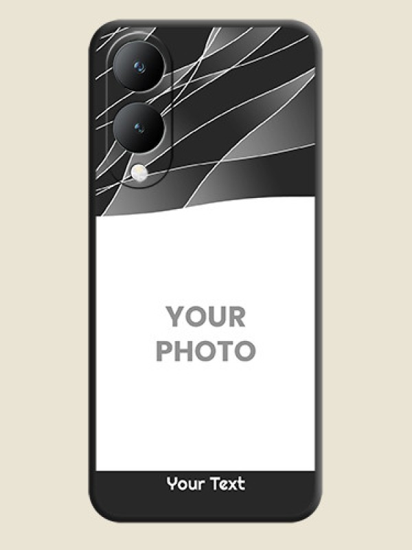 Custom Mixed Wave Lines - Photo on Space Black Soft Matte Mobile Cover -Vivo Y28 5G - alternate view