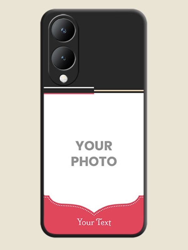 Custom Classic Plain Design with Name - Photo on Space Black Soft Matte Phone Cover -Vivo Y28 5G - alternate view