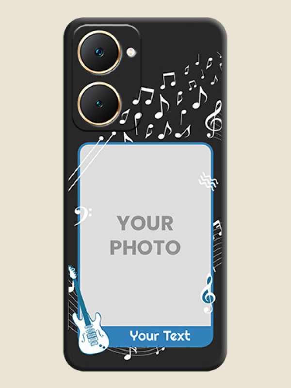 Custom Musical Theme Design with Text on Photo On Space Black Custom Soft Matte Mobile Back Cover - Vivo Y28e 5G - alternate view