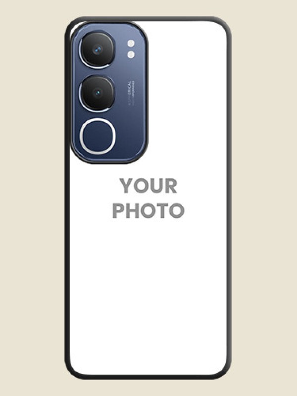 Custom Full Single Pic Upload On Space Black Custom Soft Matte Mobile Back Cover - Vivo Y29 5G - alternate view