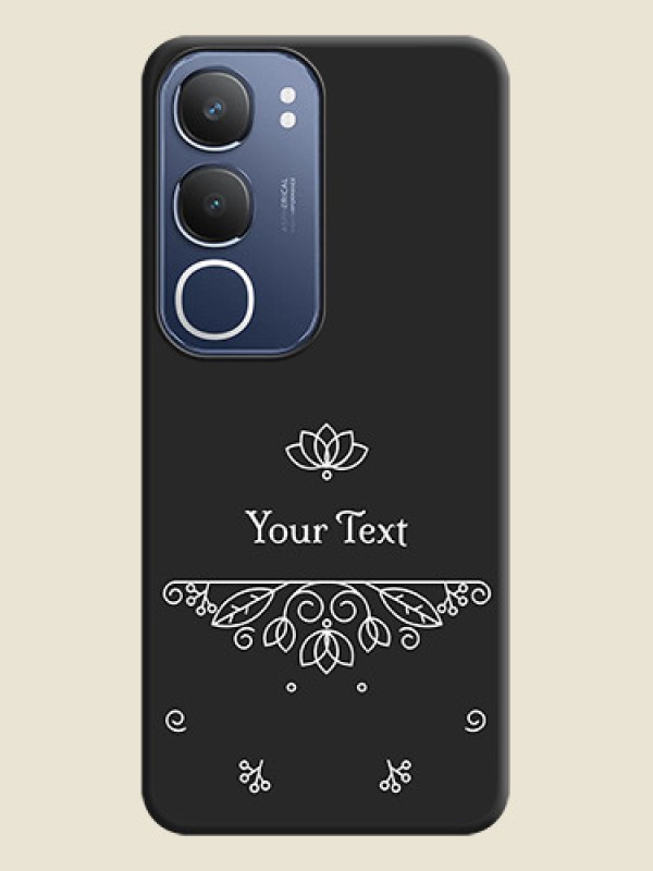 Custom Lotus Garden Custom Text On Space Black Custom Soft Matte Mobile Back Cover - Vivo Y29 5G - alternate view
