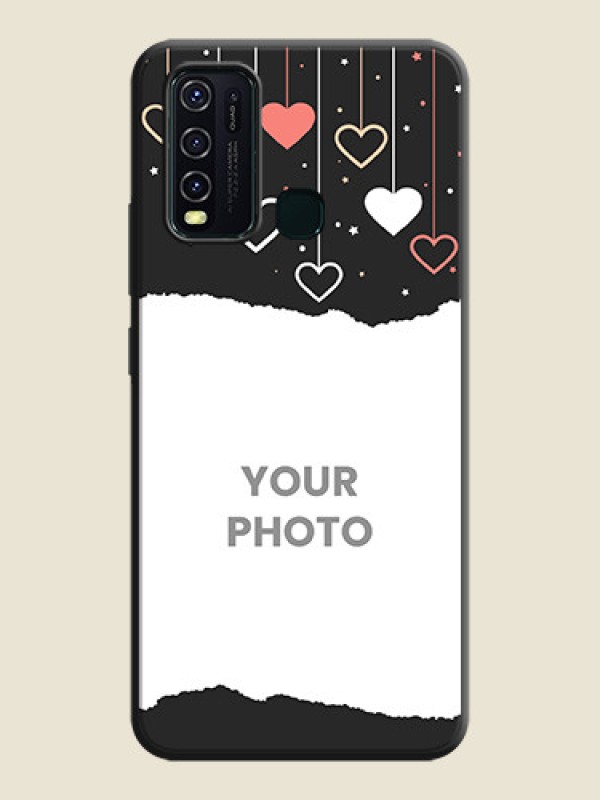 Custom Love Hangings with Splash Wave Picture on Space Black Custom Soft Matte Phone Back Cover - Vivo Y30 - alternate view
