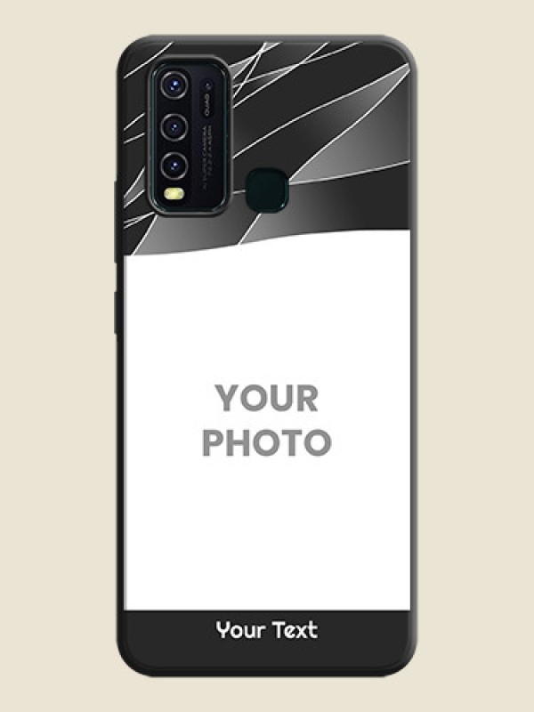 Custom Mixed Wave Lines - Photo on Space Black Soft Matte Mobile Cover - Vivo Y30 - alternate view