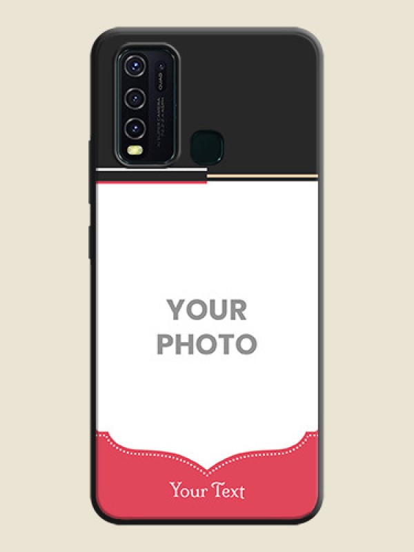 Custom Classic Plain Design with Name - Photo on Space Black Soft Matte Phone Cover - Vivo Y30 - alternate view