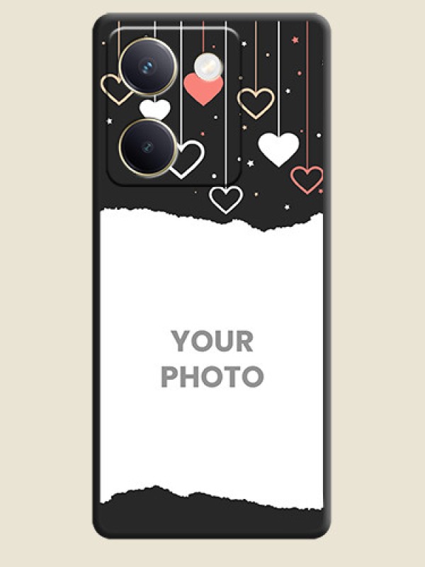Custom Love Hangings with Splash Wave Picture On Space Black Custom Soft Matte Mobile Back Cover - Vivo Y300 Plus 5G - alternate view