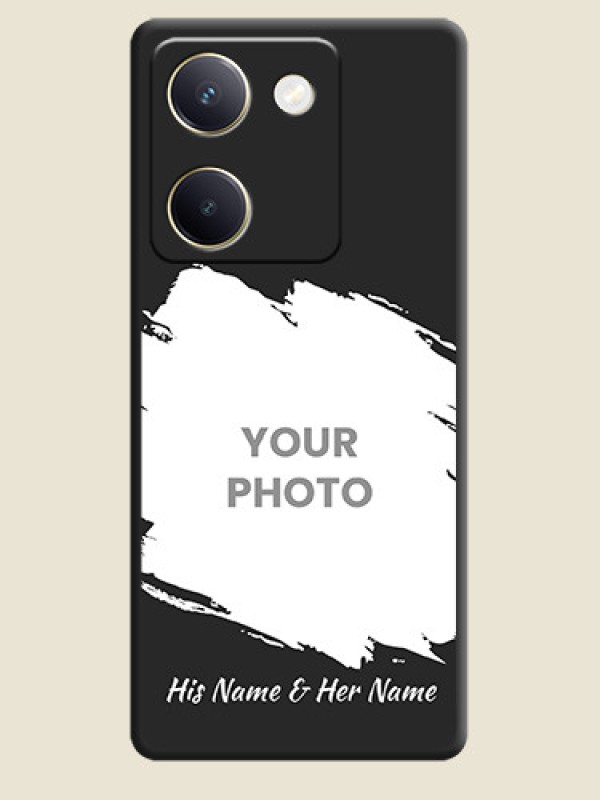 Custom Grunge Brush Strokes on Photo On Space Black Custom Soft Matte Mobile Back Cover - Vivo Y300 Plus 5G - alternate view