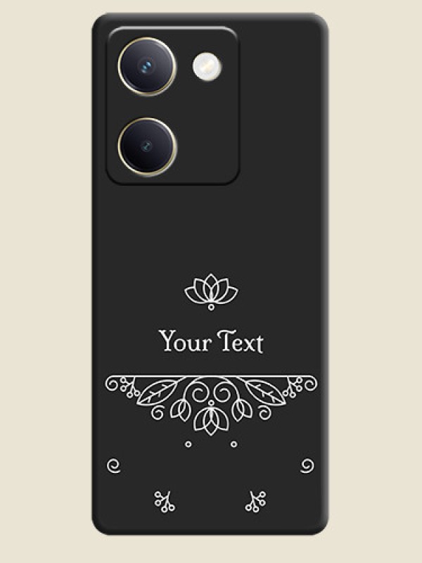 Custom Lotus Garden Custom Text On Space Black Custom Soft Matte Mobile Back Cover - Vivo Y300 Plus 5G - alternate view