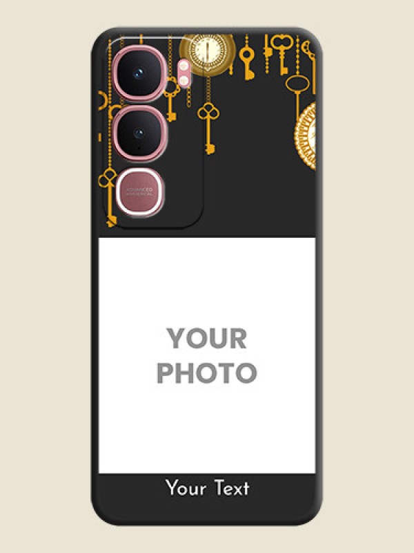 Custom Decorative Design with Text On Space Black Custom Soft Matte Mobile Back Cover - Vivo Y31 5G - alternate view