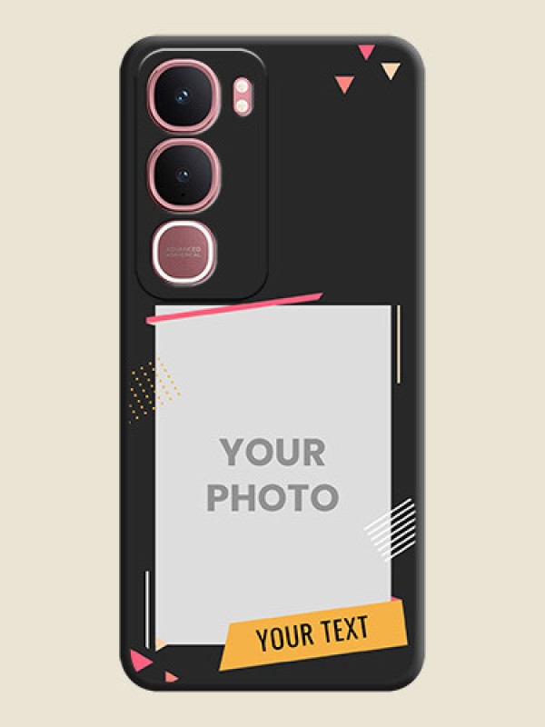 Custom Photo Frame with Triangle Small Dots on Photo On Space Black Custom Soft Matte Mobile Back Cover - Vivo Y31 5G - alternate view