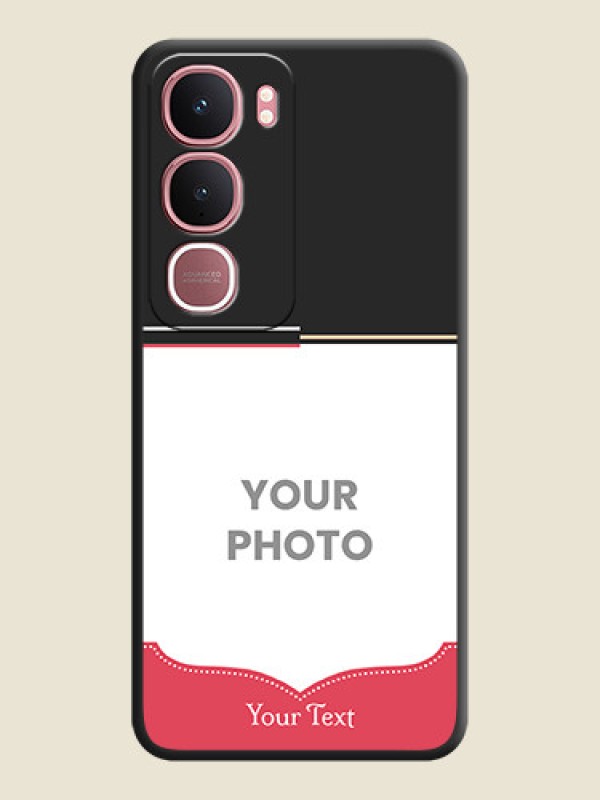 Custom Classic Plain Design with Name On Space Black Custom Soft Matte Mobile Back Cover - Vivo Y31 5G - alternate view