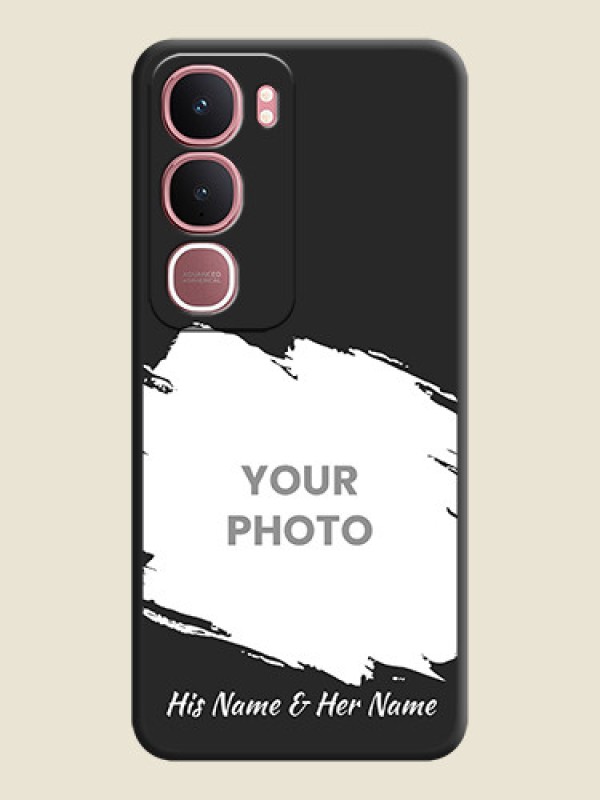 Custom Grunge Brush Strokes on Photo On Space Black Custom Soft Matte Mobile Back Cover - Vivo Y31 5G - alternate view