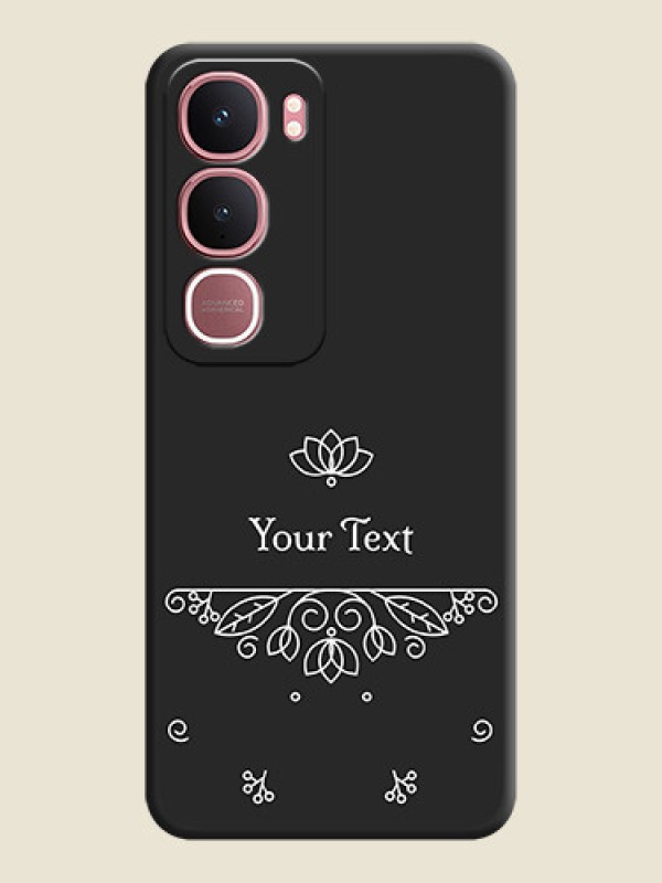 Custom Lotus Garden Custom Text On Space Black Custom Soft Matte Mobile Back Cover - Vivo Y31 5G - alternate view