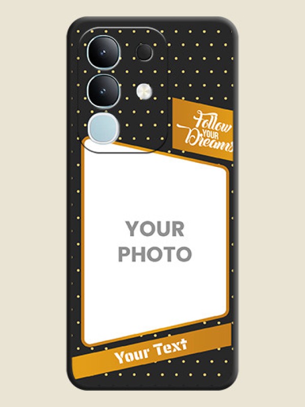 Custom Follow Your Dreams with White Dots On Space Black Custom Soft Matte Mobile Back Cover - Vivo Y31 Pro 5G - alternate view