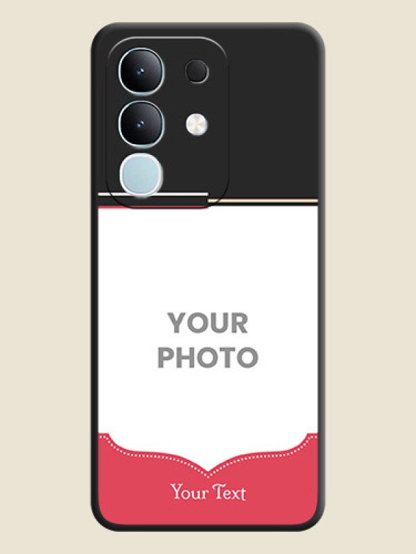 Custom Classic Plain Design with Name On Space Black Custom Soft Matte Mobile Back Cover - Vivo Y31 Pro 5G - alternate view