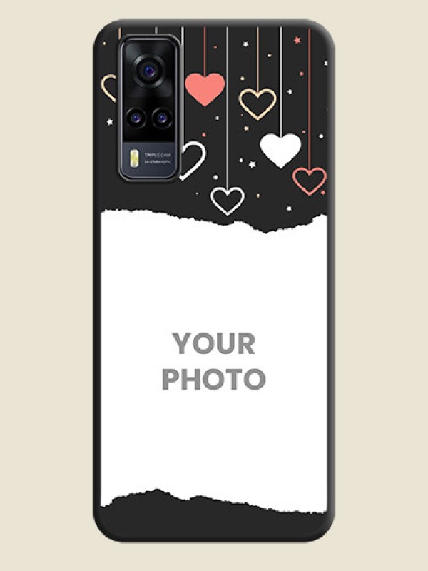 Custom Love Hangings with Splash Wave Picture on Space Black Custom Soft Matte Phone Back Cover - Vivo Y31 - alternate view