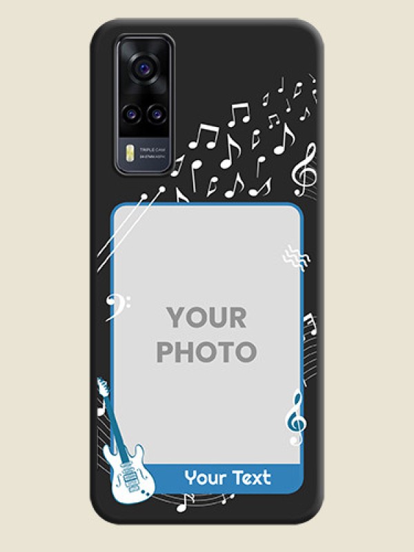 Custom Musical Theme Design with Text on Photo on Space Black Soft Matte Mobile Case - Vivo Y31 - alternate view