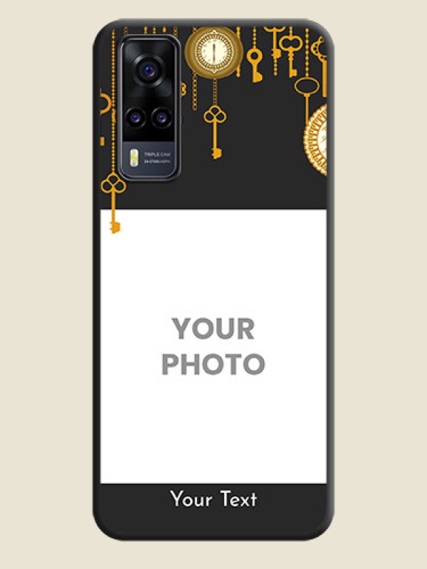 Custom Decorative Design with Text on Space Black Custom Soft Matte Back Cover - Vivo Y31 - alternate view