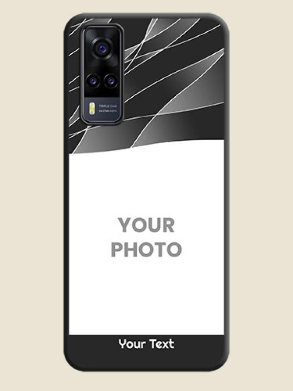 Custom Mixed Wave Lines on Photo on Space Black Soft Matte Mobile Cover - Vivo Y31 - alternate view