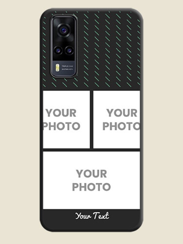 Custom Cross Dotted Pattern with 2 Image Holder  on Personalised Space Black Soft Matte Cases - Vivo Y31 - alternate view
