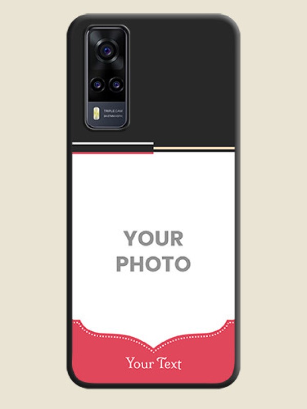 Custom Classic Plain Design with Name on Photo on Space Black Soft Matte Phone Cover - Vivo Y31 - alternate view